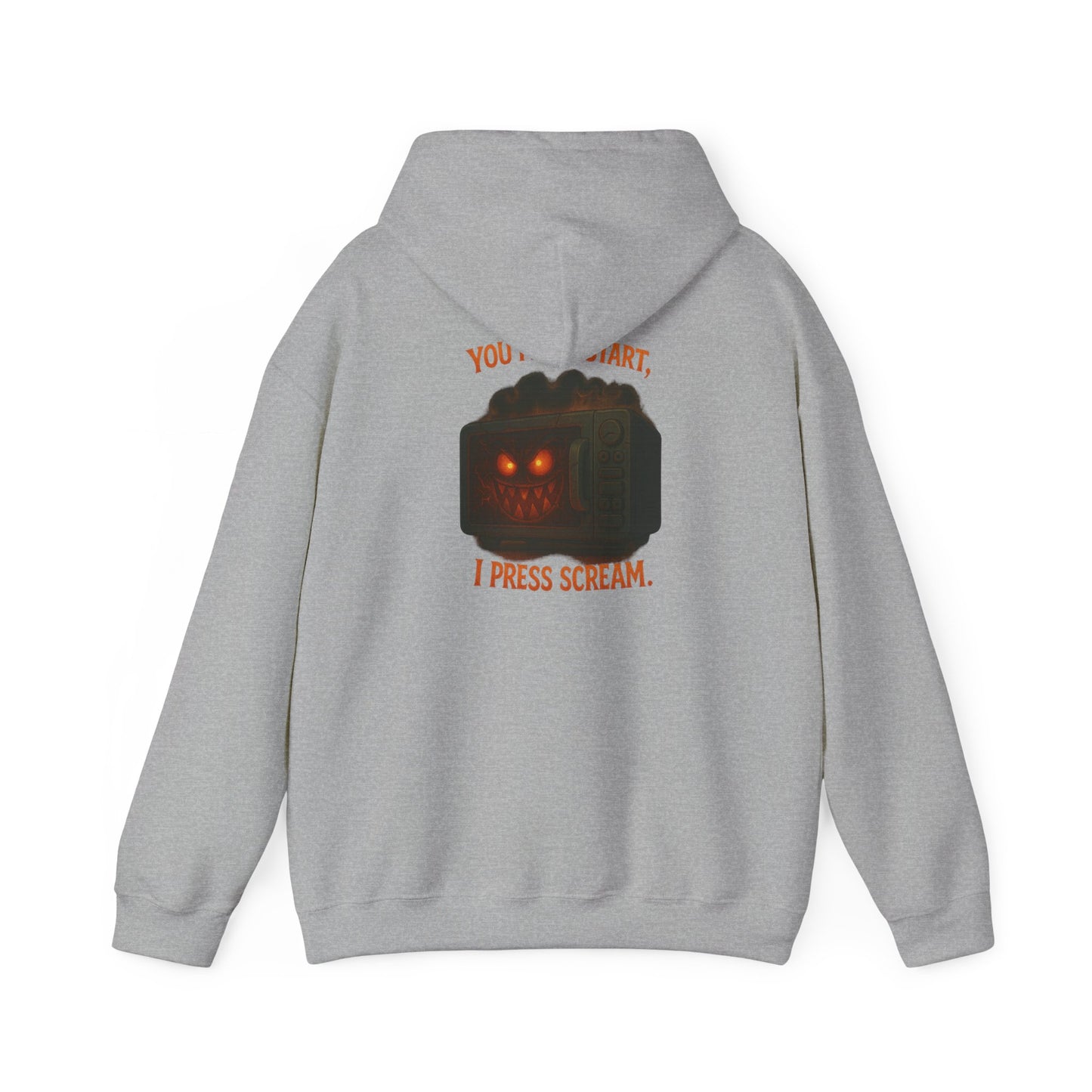 Spooky Hoodie — "You Press Start, I Press Scream" Halloween Sweatshirt