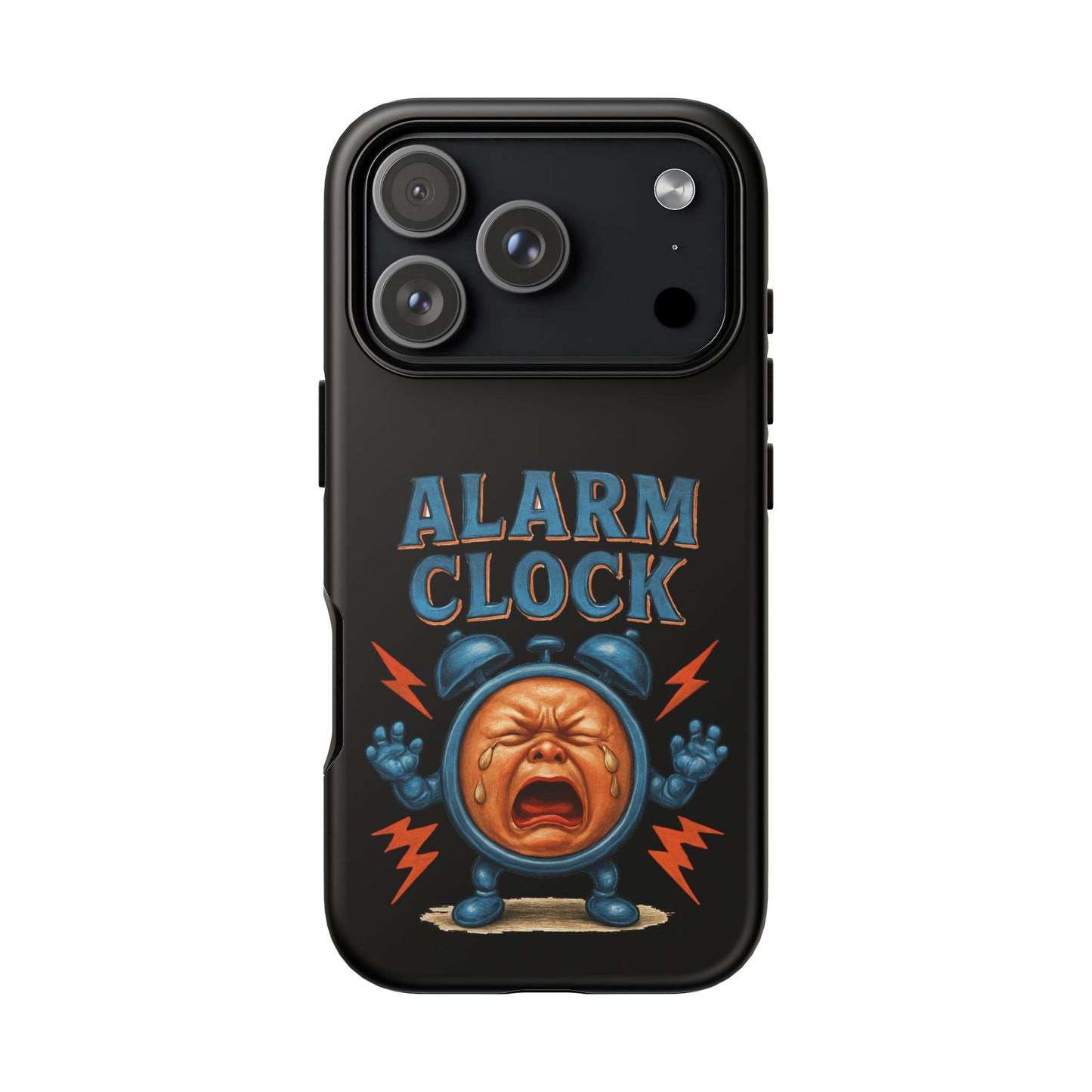 Phone Case — "Alarm Clock" Retro Screaming Clock Protective Cover