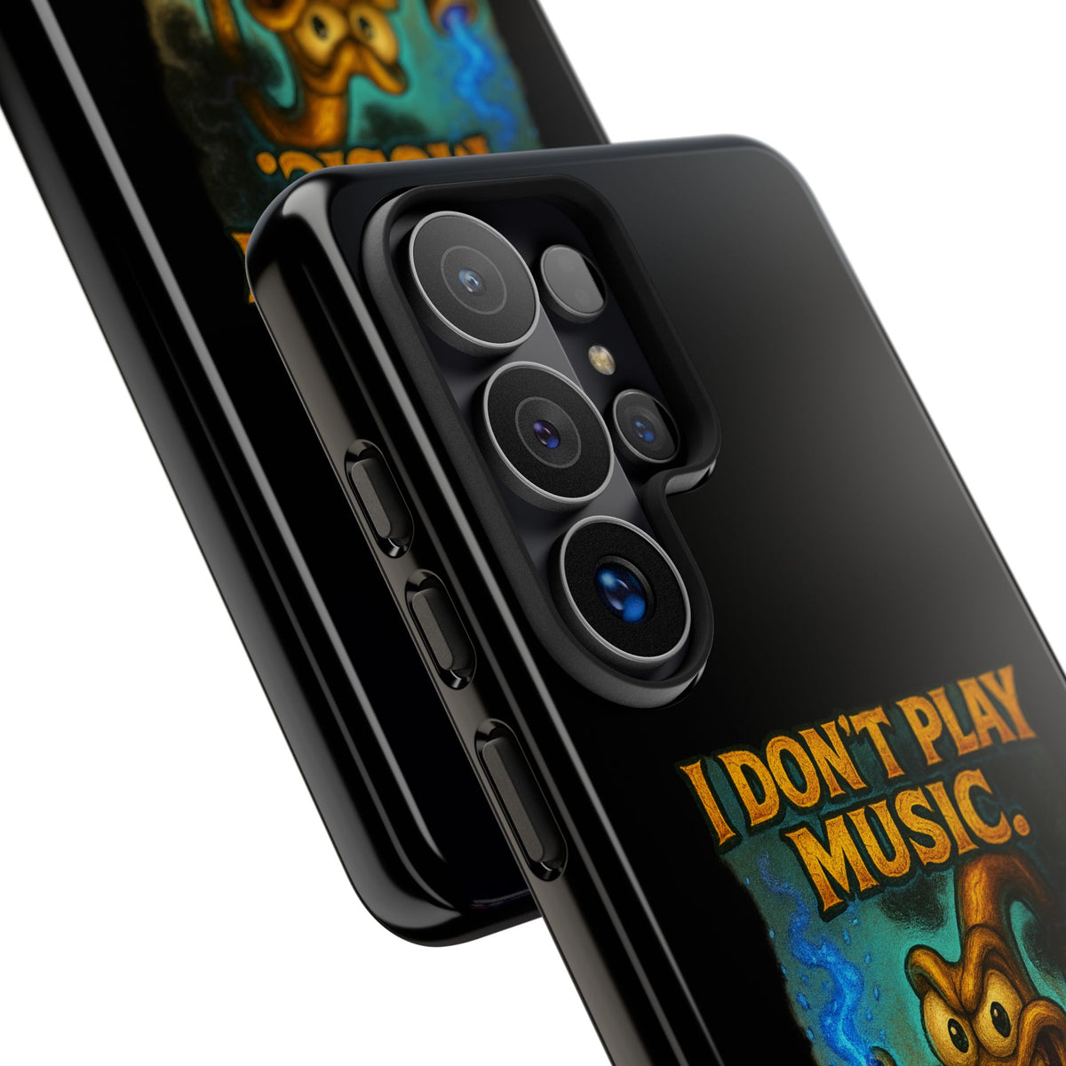 Phone Case — "I Don't Play Music. I Detonate It." Cartoon Bomb Graphic