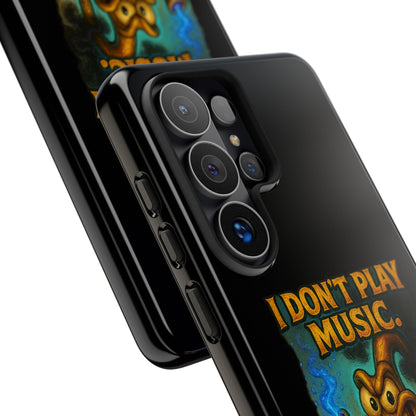 Phone Case — "I Don't Play Music. I Detonate It." Cartoon Bomb Graphic