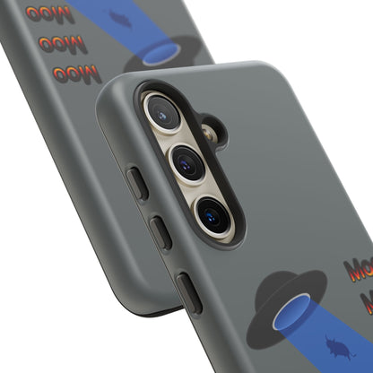 Phone Case — Funny UFO Cow Abduction Design with “Moo Moo Moo”