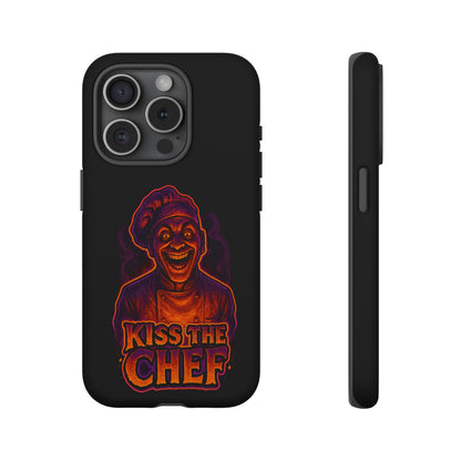 Phone Case — "Kiss the Chef" Neon Horror Chef Design