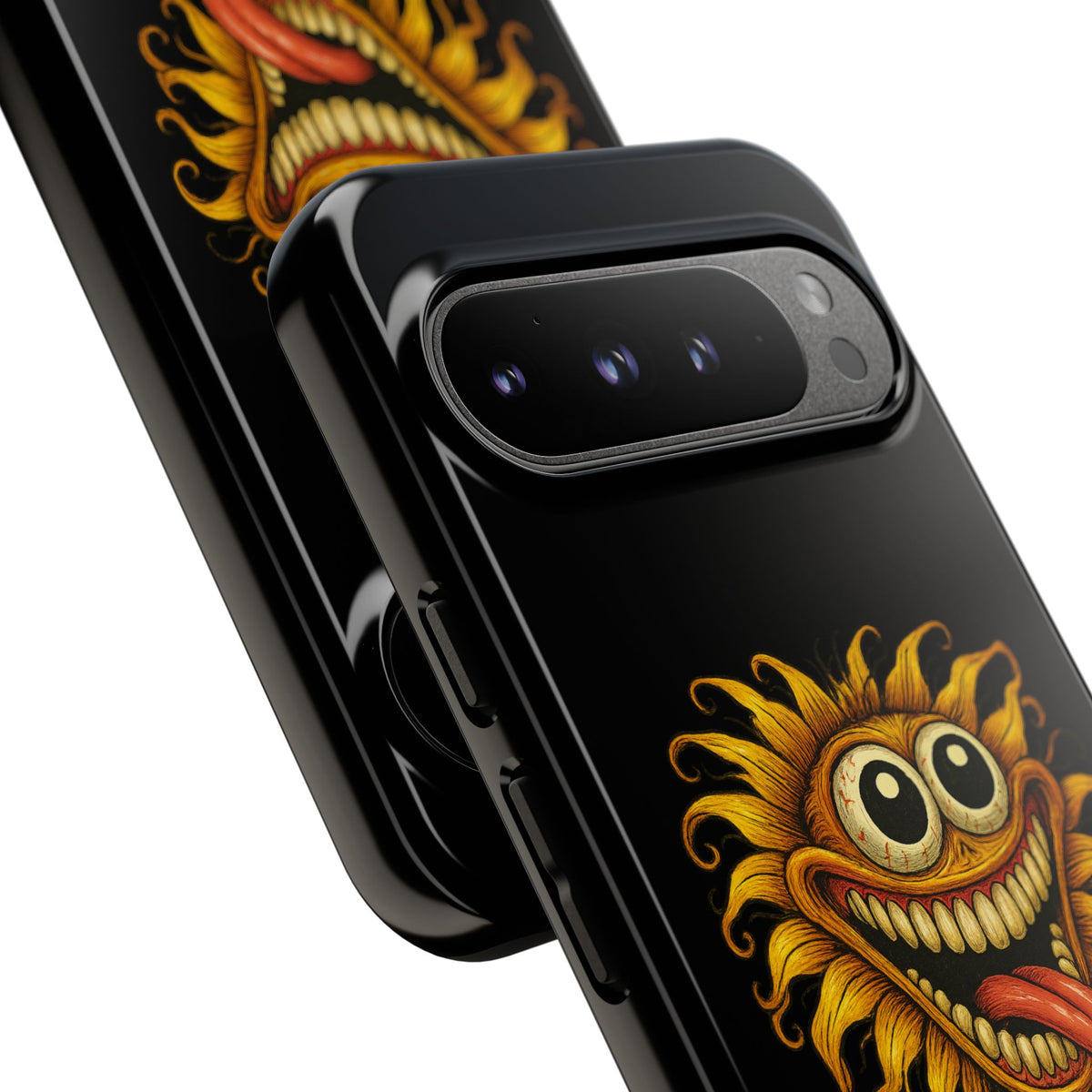Phone Case - Smiling Sunflower Design with "Photosynthesizing the Universe One Breakdown at a Time"