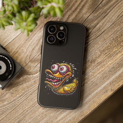 Duck Monster Phone Case — Crazy Cartoon Eye Duck Shock Design Tough Case