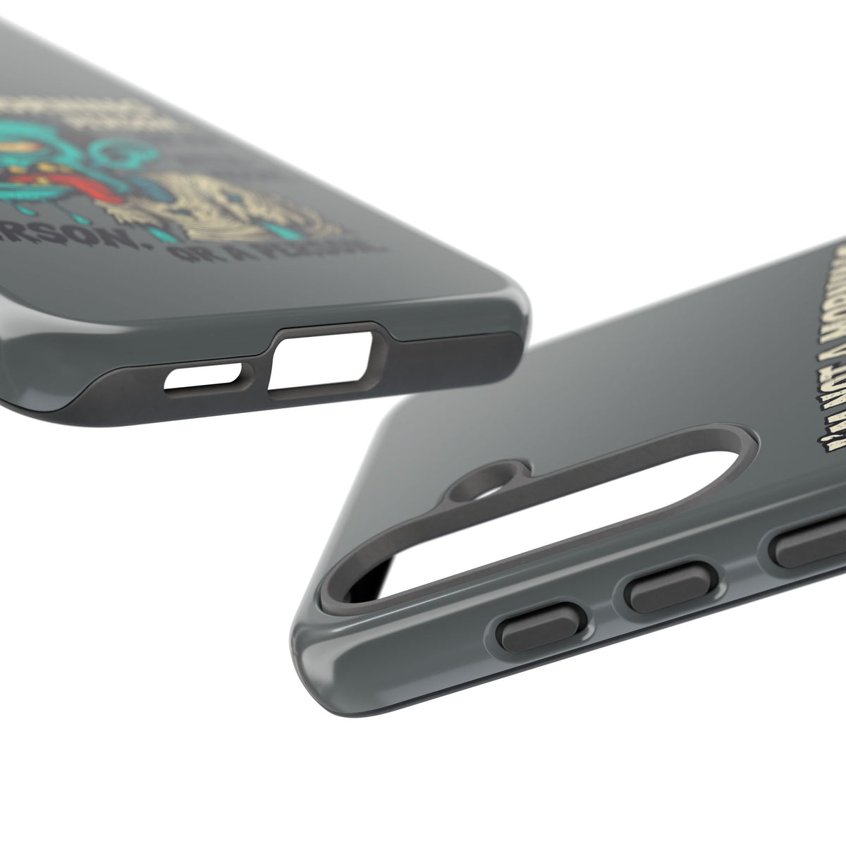 Funny Zombie Phone Case — "I'm Not a Morning Person" Graphic Tough Case
