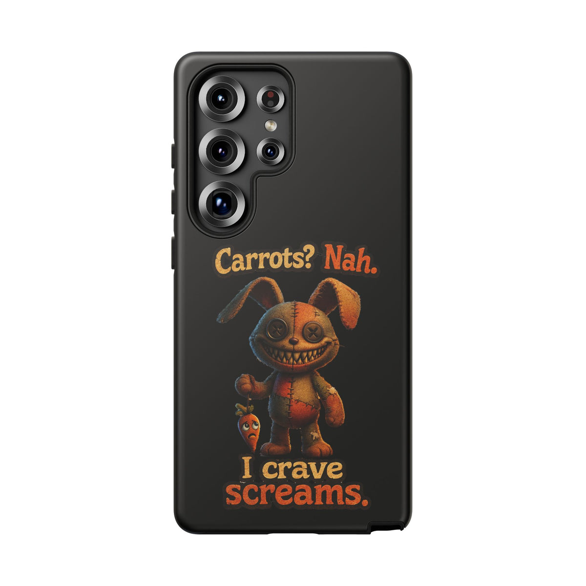 Phone Case — Creepy Bunny "Carrots? Nah. I crave screams." Halloween Horror Design