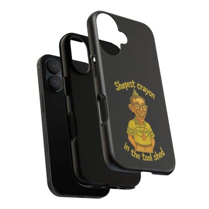 Phone Case — "Sharpest Crayon in the Tool Shed" Retro Teacher/Geek Protective Cover