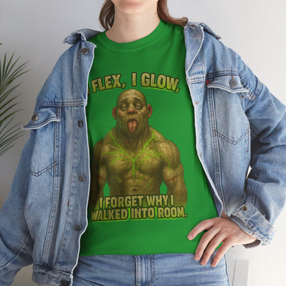 Funny Muscle Monster T‑Shirt — "I Flex, I Glow, I Forget Why I Walked Into Room" Gym Tee