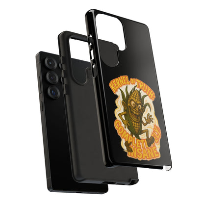Corny Horror Phone Case - “Kernel of Truth, Completely Insane” Retro Corn Monster