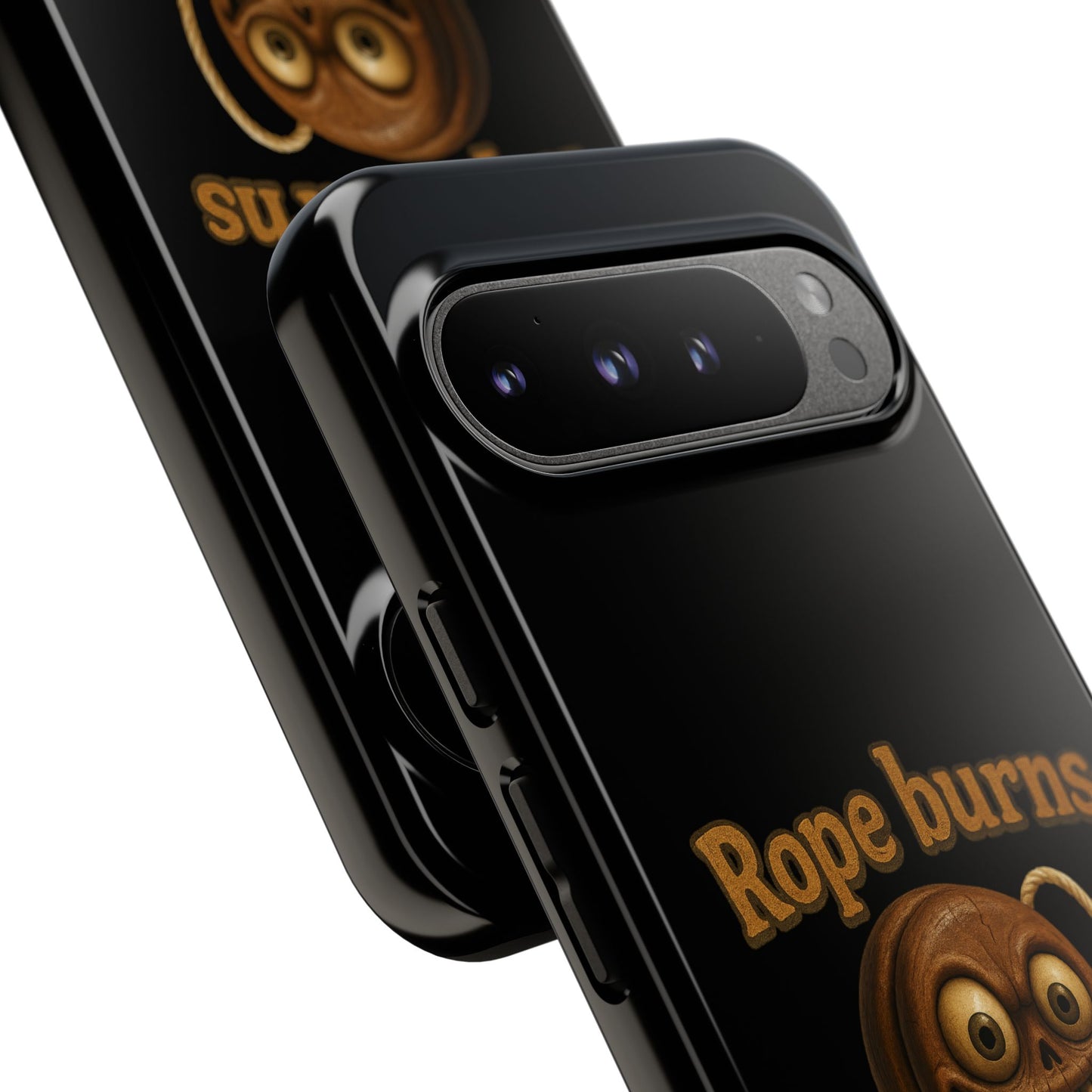Phone Case — "Rope Burns Build Character" Grinning Cartoon Design