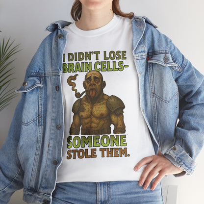 I Didn’t Lose Brain Cells Someone Stole Them T-Shirt | Funny Viking Design