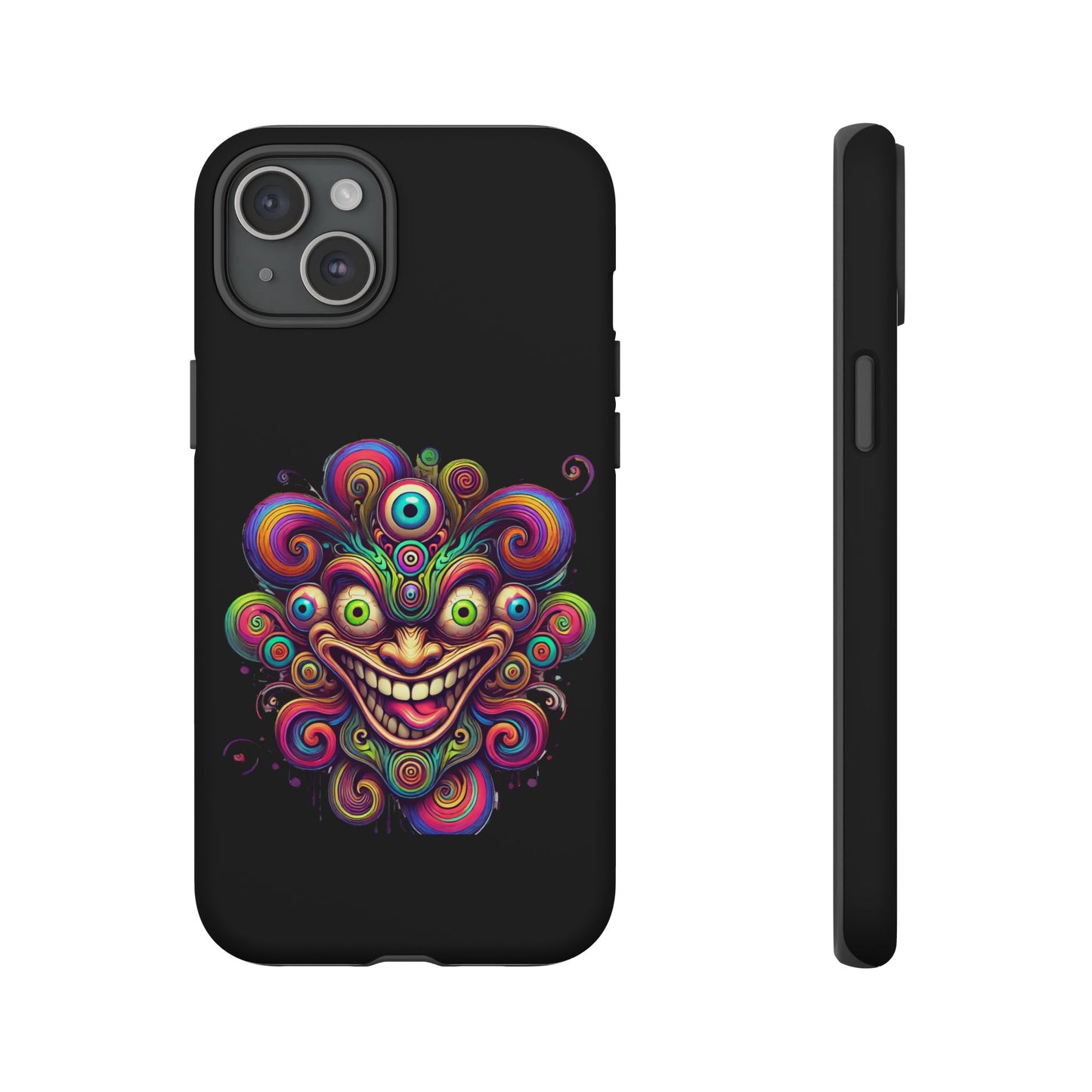 Psychedelic Jester Phone Case — Colorful Creepy Clown Tough Case