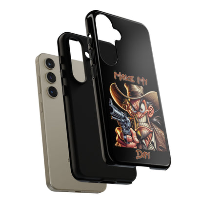 Phone Case - 'Make My Day' Cowboy Revolver Graphic Protective Case