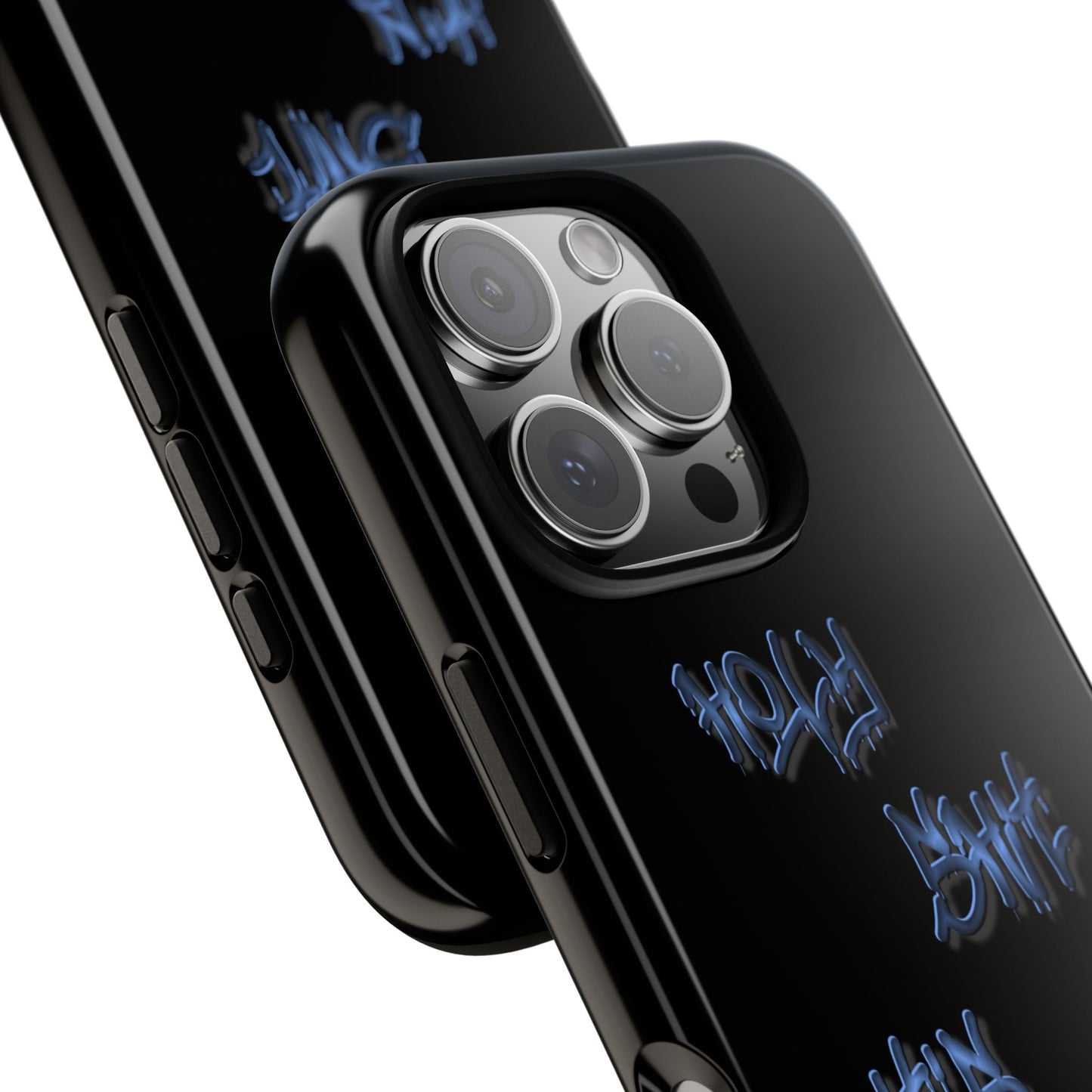 Phone Case — Blue Neon Graffiti "Tough Cases" Protective Cover