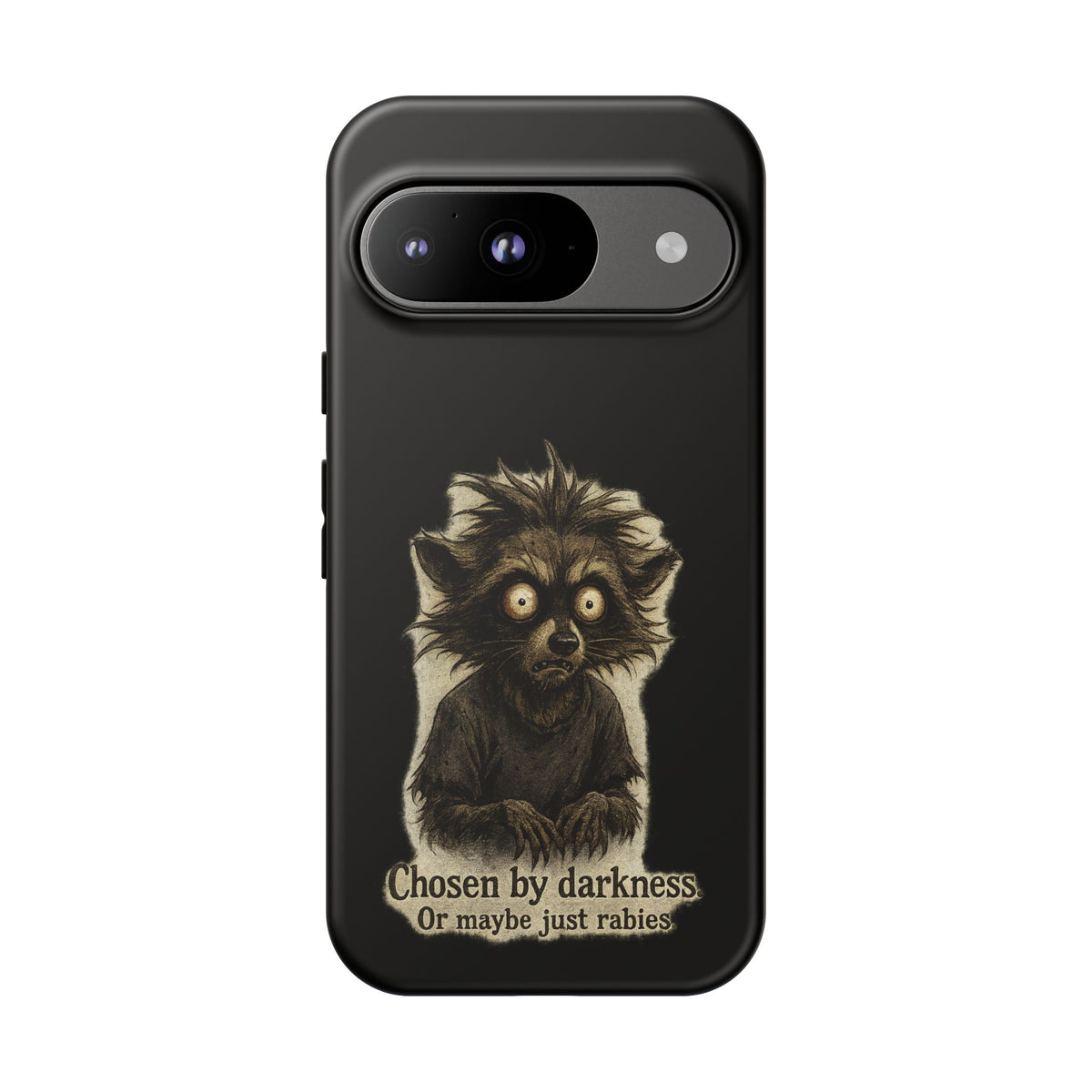 Phone Case — "Chosen by Darkness (Or Maybe Just Rabies)" Cute Creepy Lemur Design