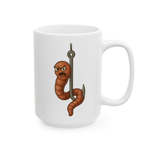 Fox Illustration Ceramic Mug – Cute Worm Coffee Tea Cup (11oz & 15oz)