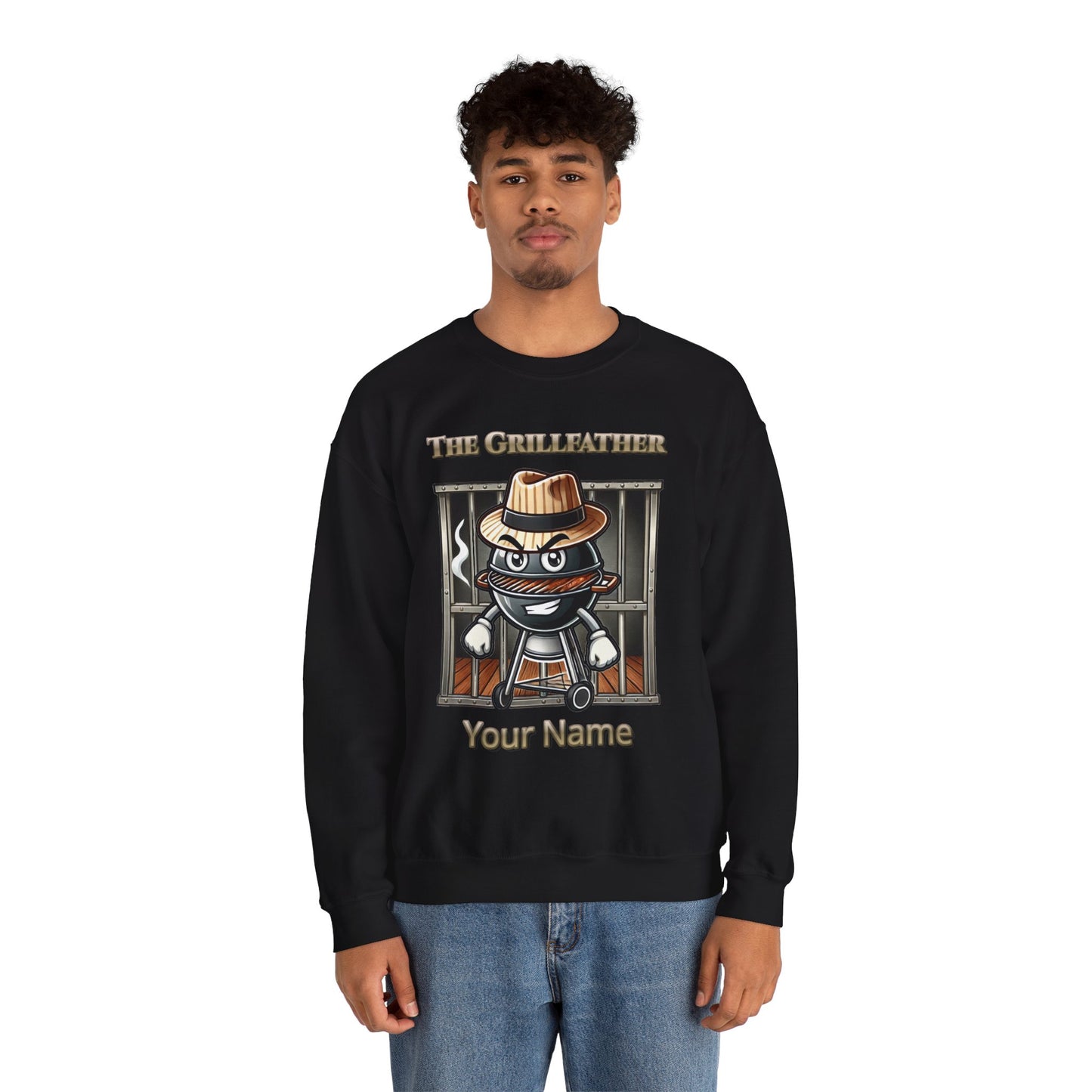 The Grillfather – Charcoal Crewneck Sweatshirt