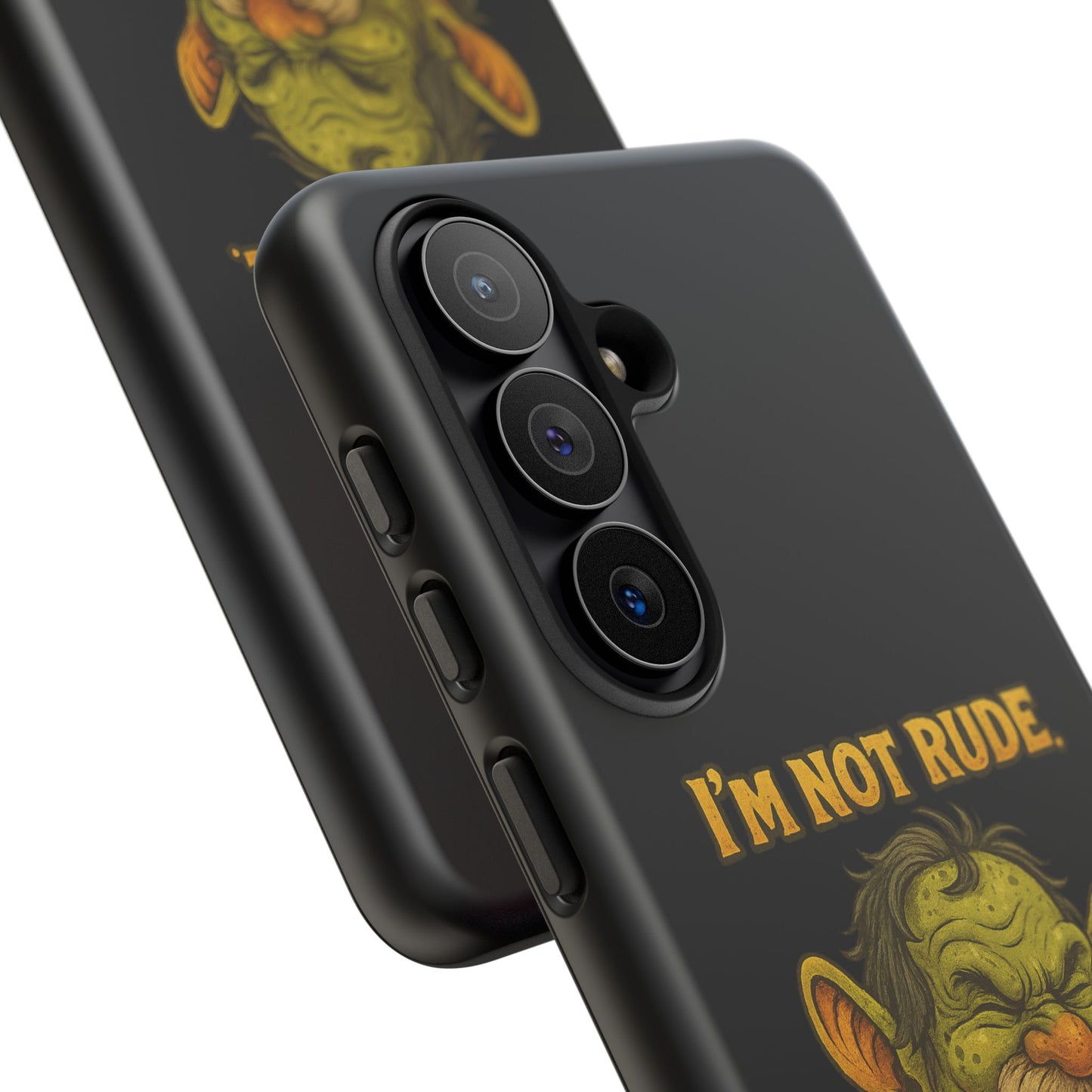 Phone Case – "I'm Not Rude, You're Just Exhausting" Funny Grumpy Troll Protective Cover