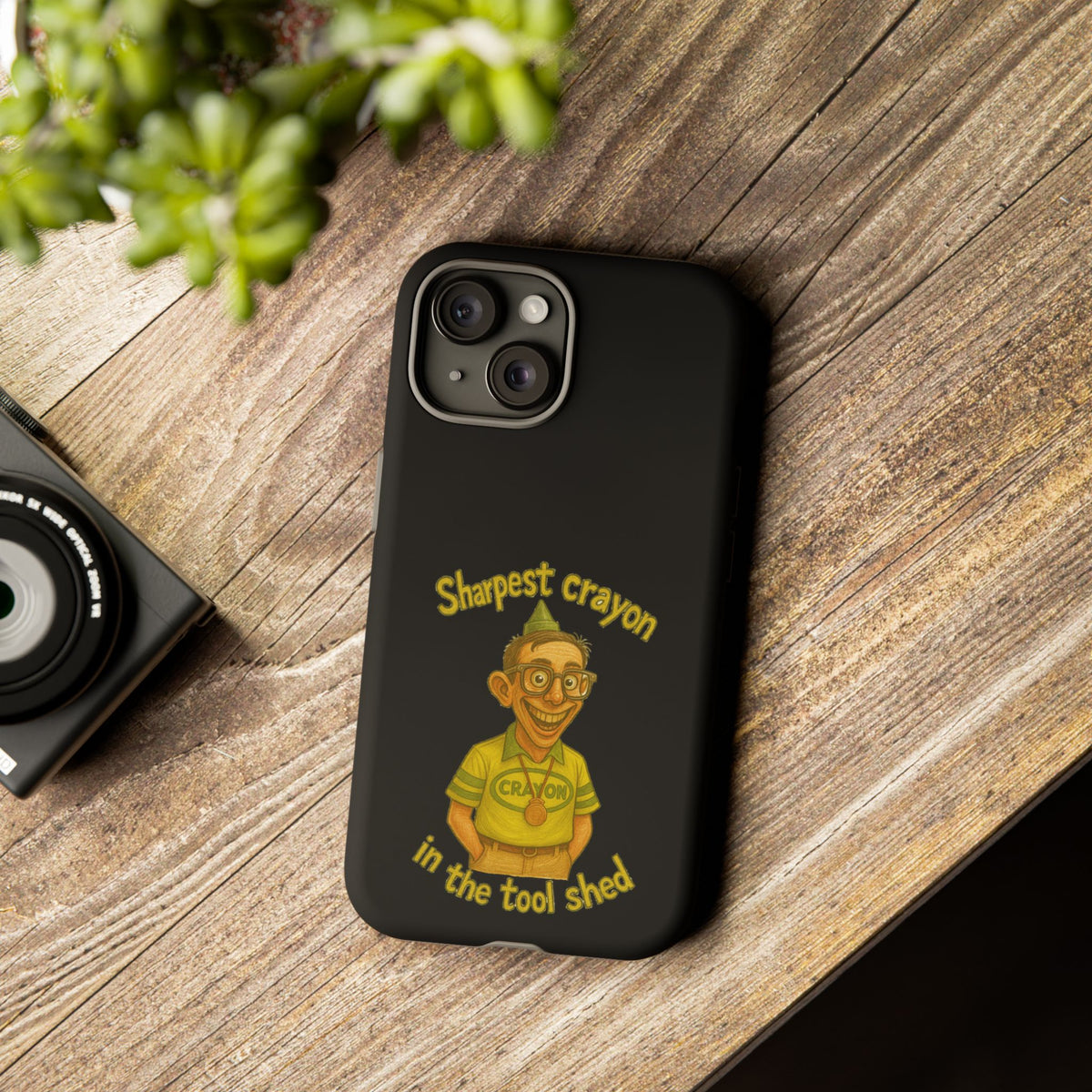 Phone Case — "Sharpest Crayon in the Tool Shed" Retro Teacher/Geek Protective Cover