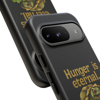 Phone Case — 'Hunger Is Eternal, Your Fingers Are Optional' Turtle Snack Graphic