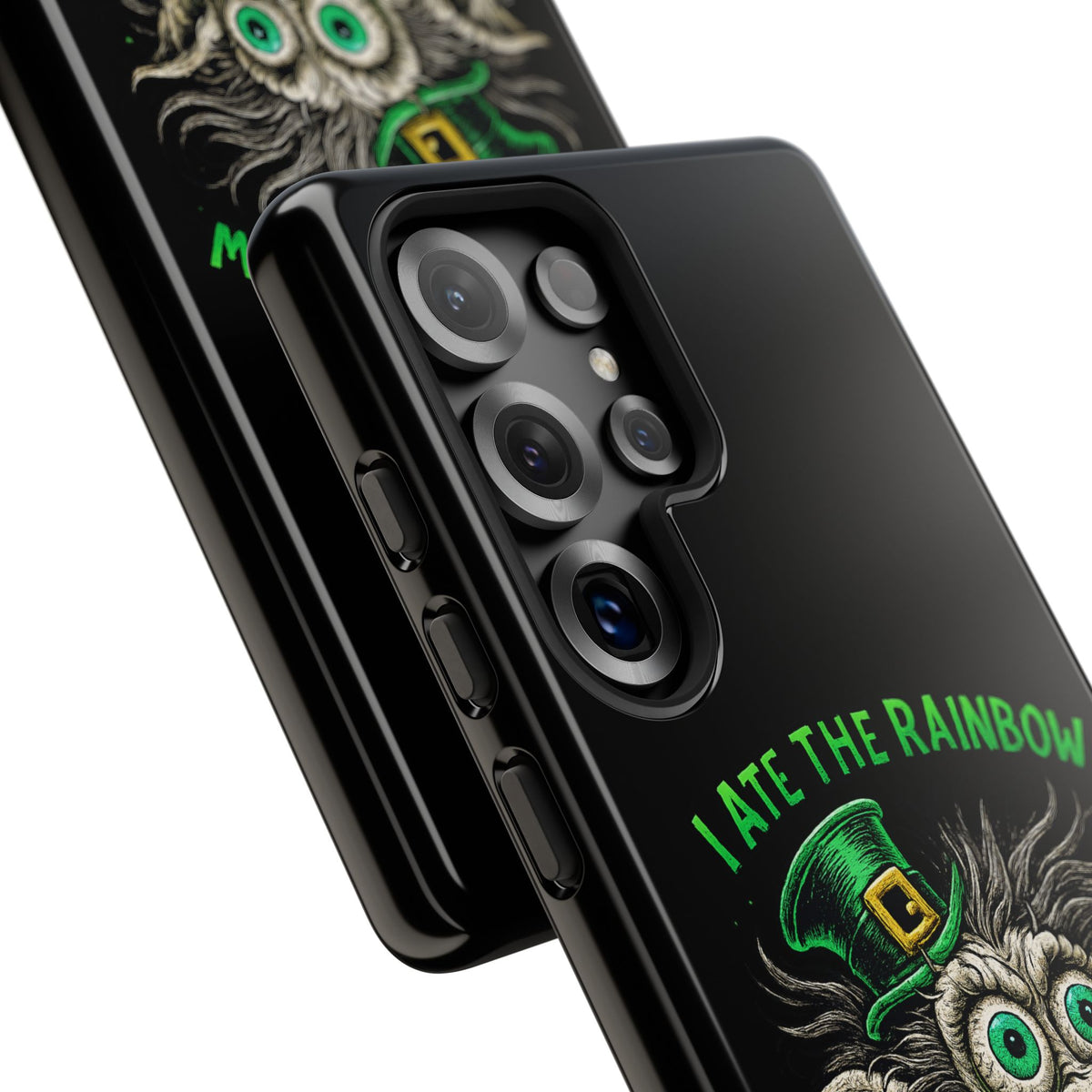 St. Patrick's Horror Phone Case — "I Ate the Rainbow, The Gold Screamed" Lucky Goblin Design