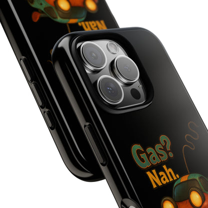 Phone Case — "Gas? Nah. I Run on Bad Far Decisions" Funny Cartoon Car Protective Cover