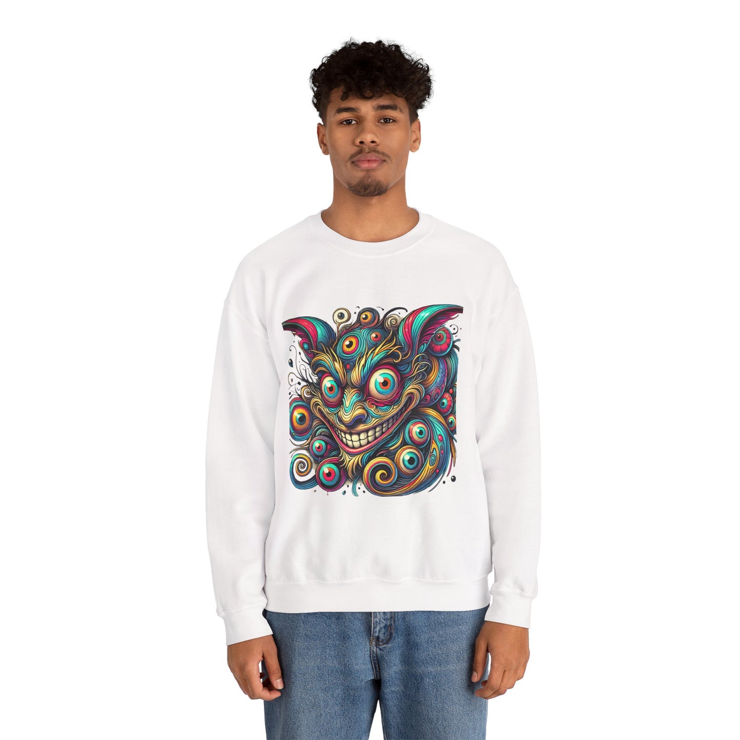 Demon Swirl Eyes Crewneck Sweatshirt