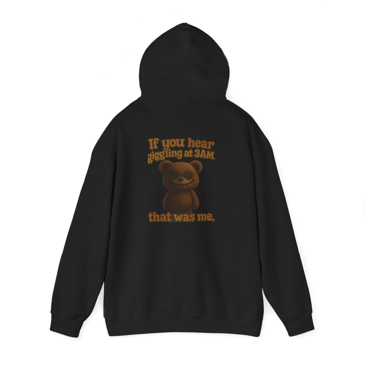 Bear Graphic Hoodie — "It Was Me" Cute Teddy Back Print
