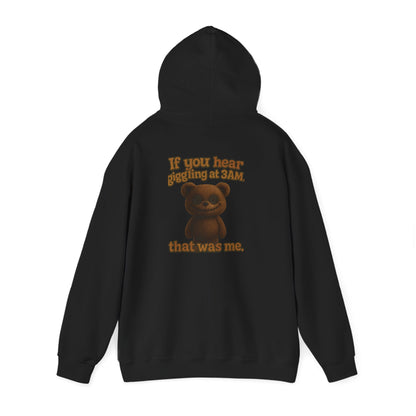 Bear Graphic Hoodie — "It Was Me" Cute Teddy Back Print