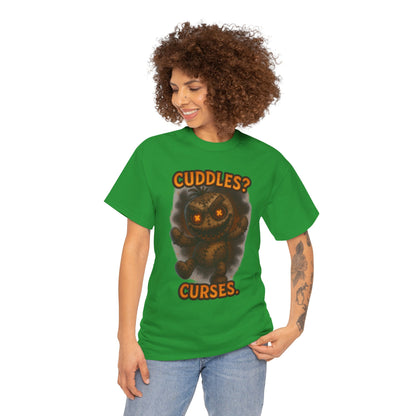 Cuddles? Curses. bear graphic tee | T-Shirt