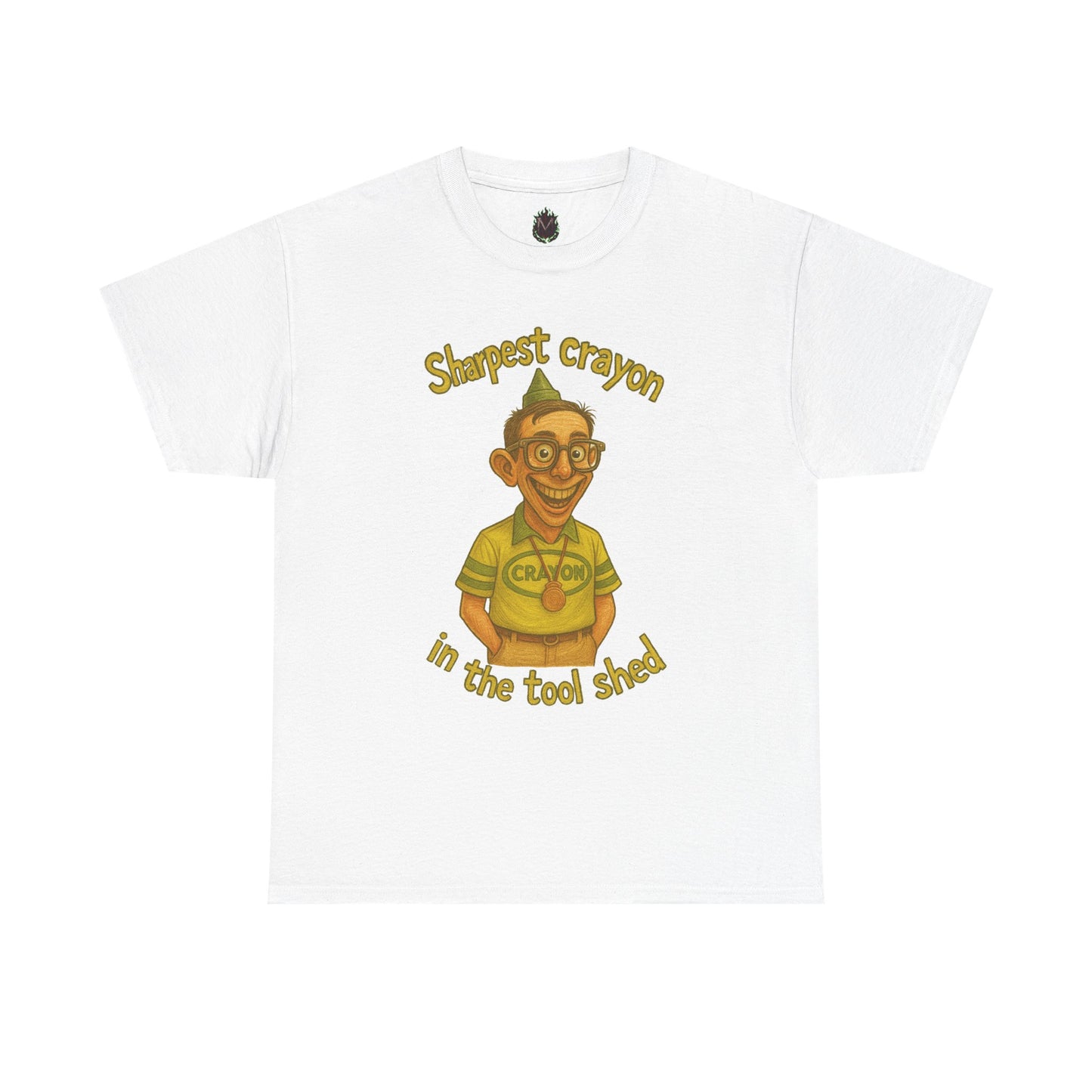 Sharpest Crayon in the Tool Shed T-Shirt | Funny Retro Character Tee
