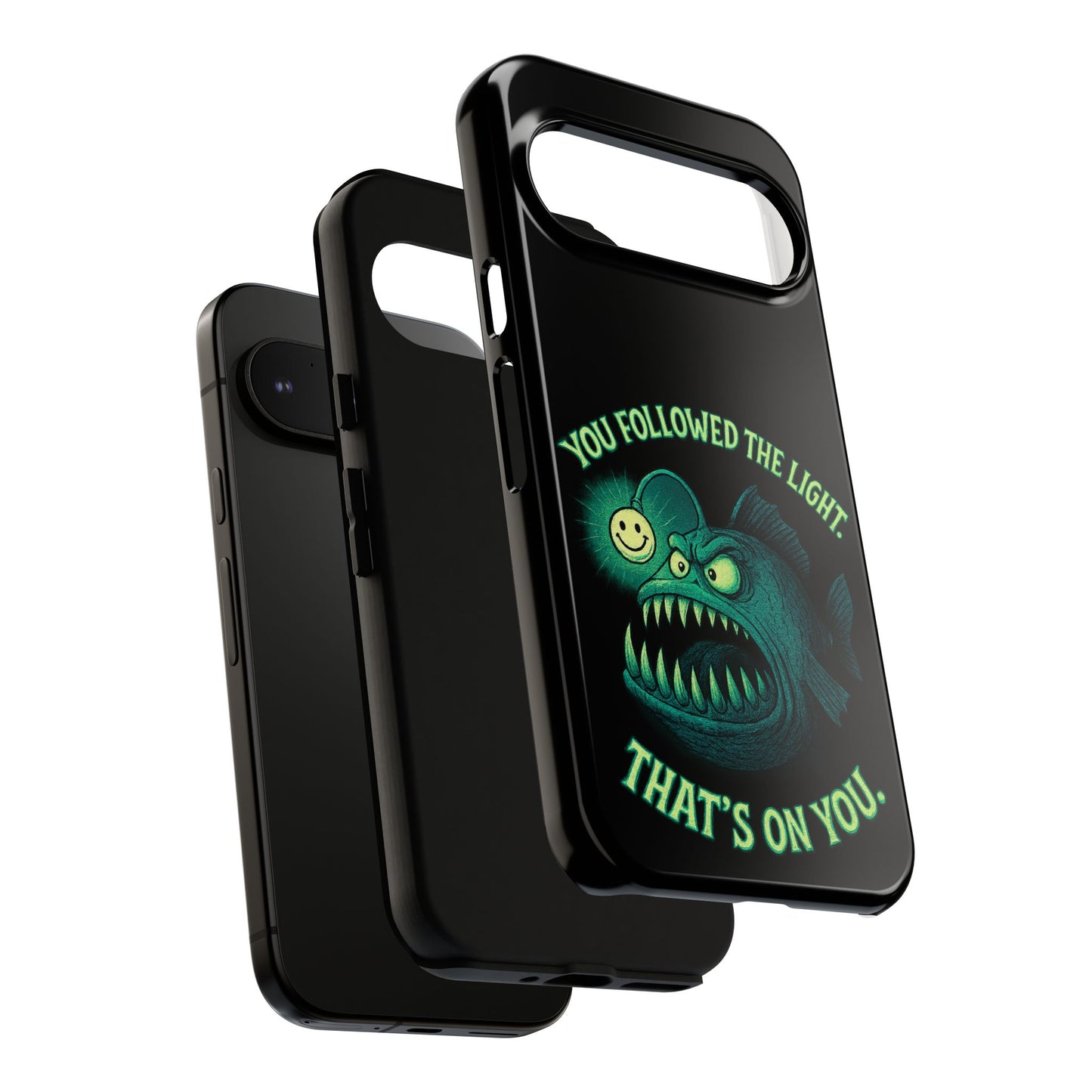 Anglerfish Phone Case – “You Followed The Light, That’s On You” Glow Horror Protective Case