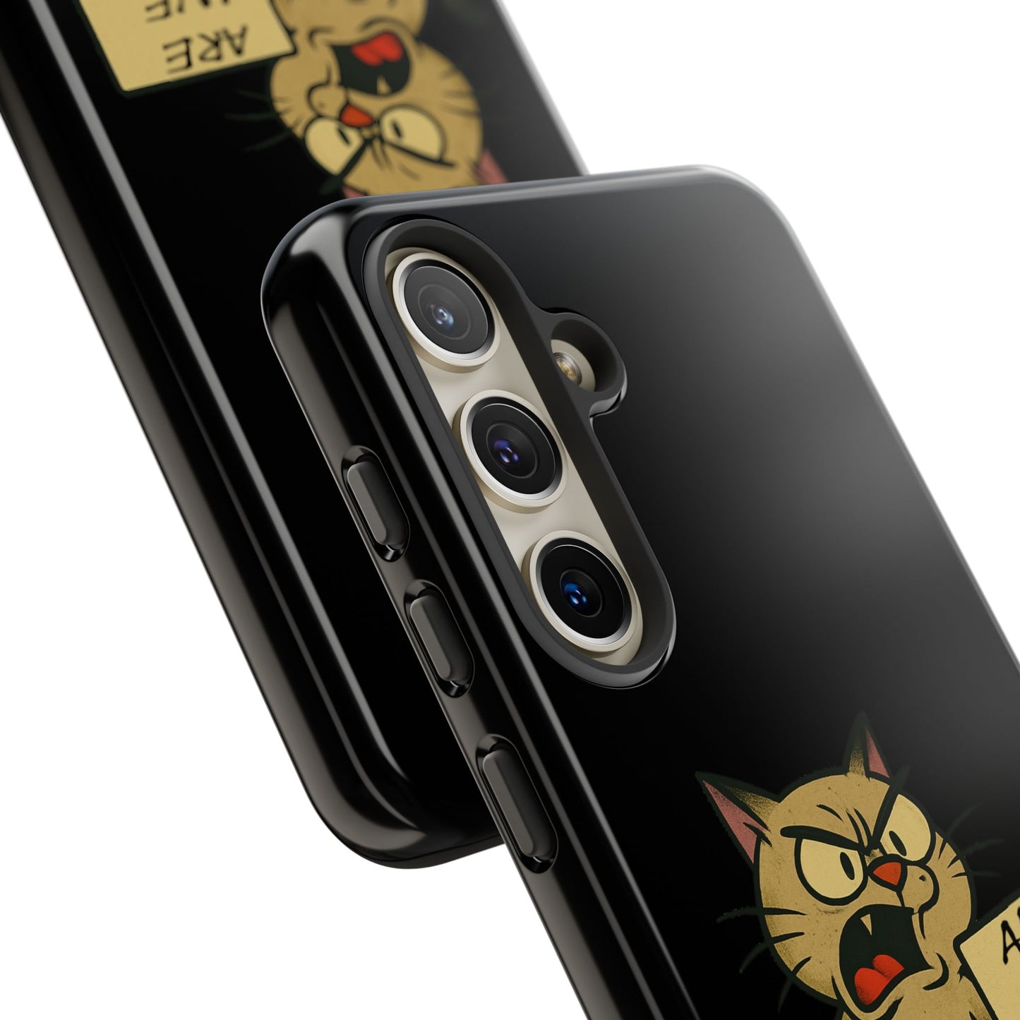 Angry Cat Phone Case — 'Are We Next' Protest Graphic iPhone Case