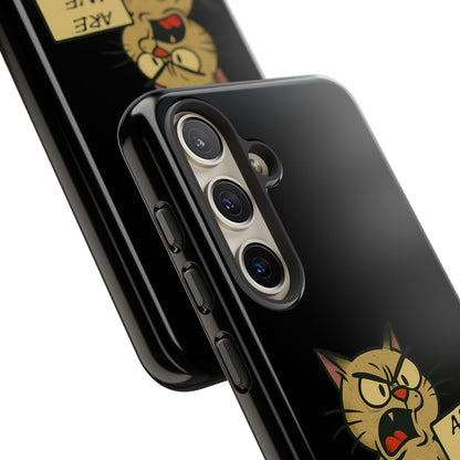 Angry Cat Phone Case — 'Are We Next' Protest Graphic iPhone Case