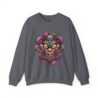 Hypnotic Swirl Face Crewneck Sweatshirt