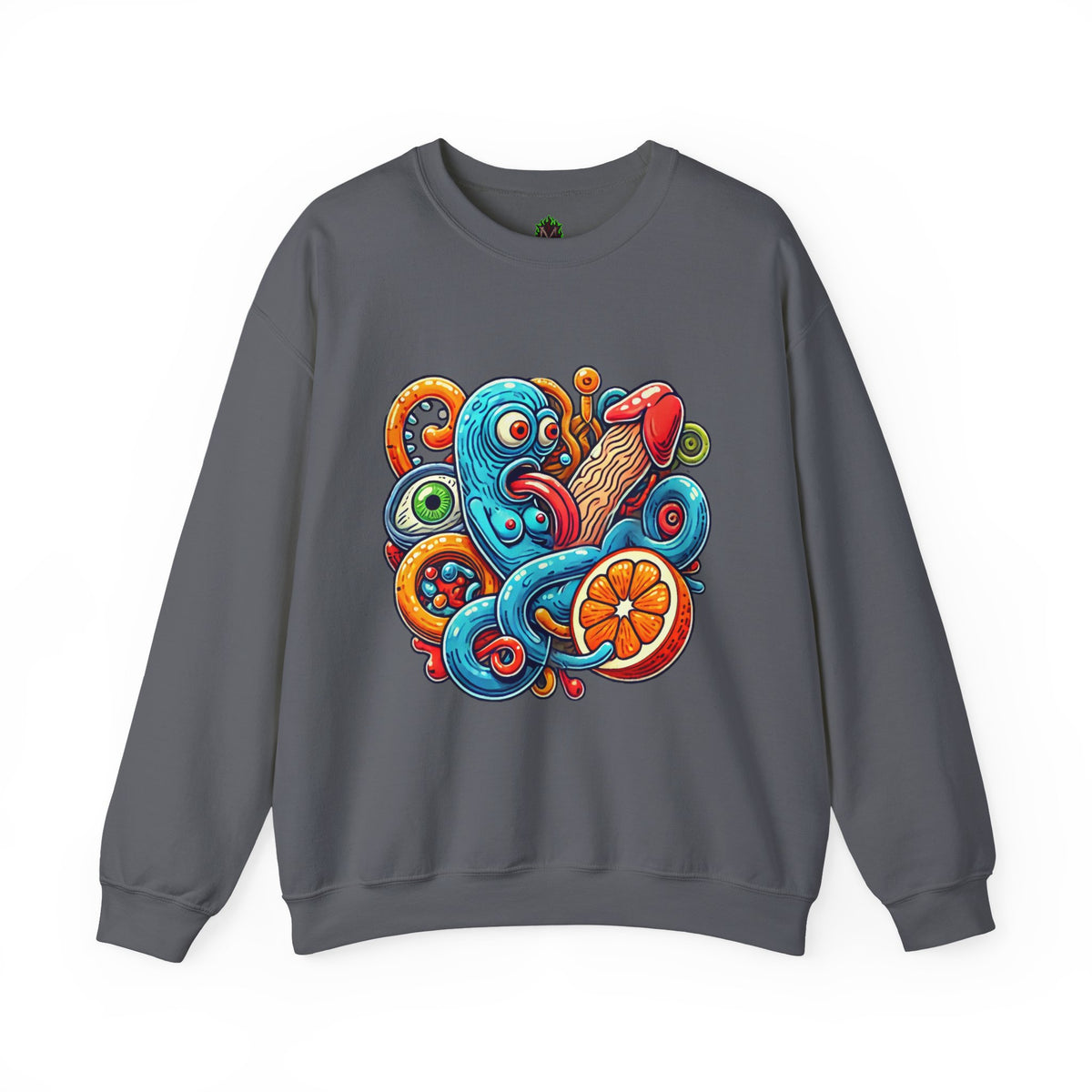 Psychedelic Tentacle Citrus Crewneck Sweatshirt
