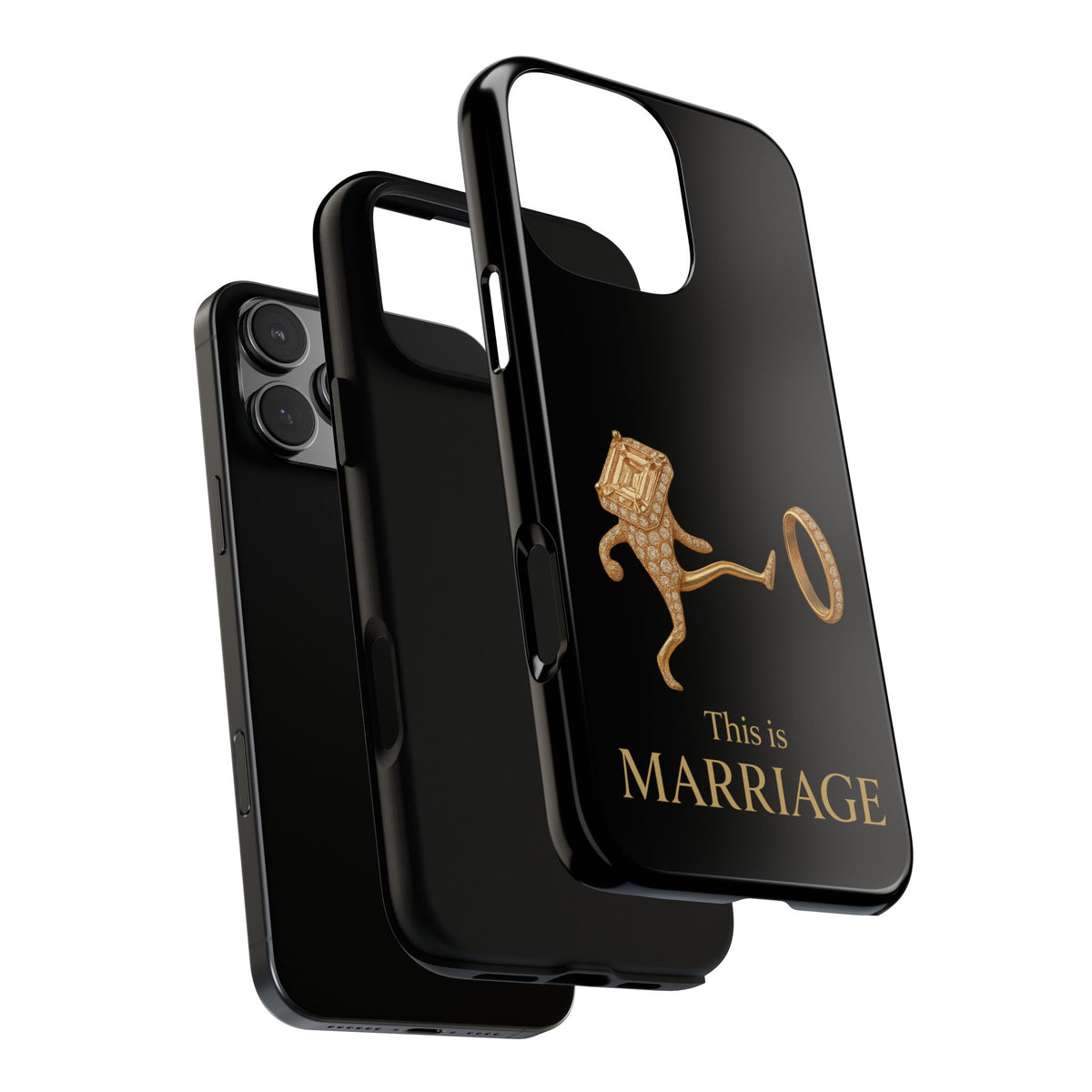 Phone Case - ‘This is Marriage’ Gold Ring Cartoon Design