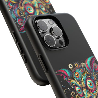 Psychedelic Mischief Phone Case — Colorful Grinning Monster Design