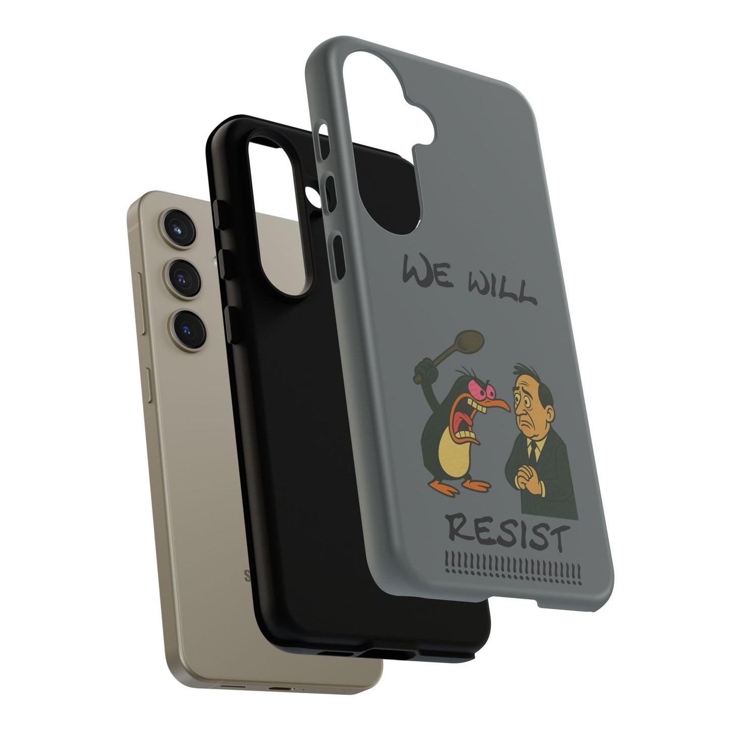 Phone Case - "We Will Resist" Cartoon Protest Design