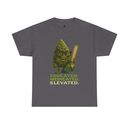 Educated. Medicated. Elevated. – Nerd Nug with Bong Tee