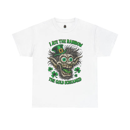 I Ate the Rainbow The Gold Scream'd T-Shirt | Creepy Leprechaun St. Patrick's