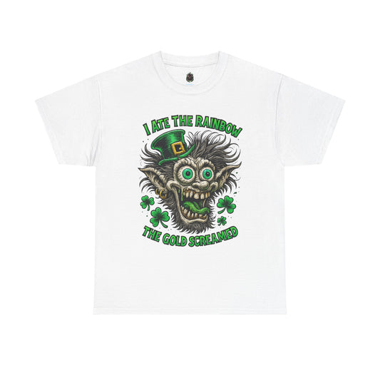 I Ate the Rainbow The Gold Scream'd T-Shirt | Creepy Leprechaun St. Patrick's