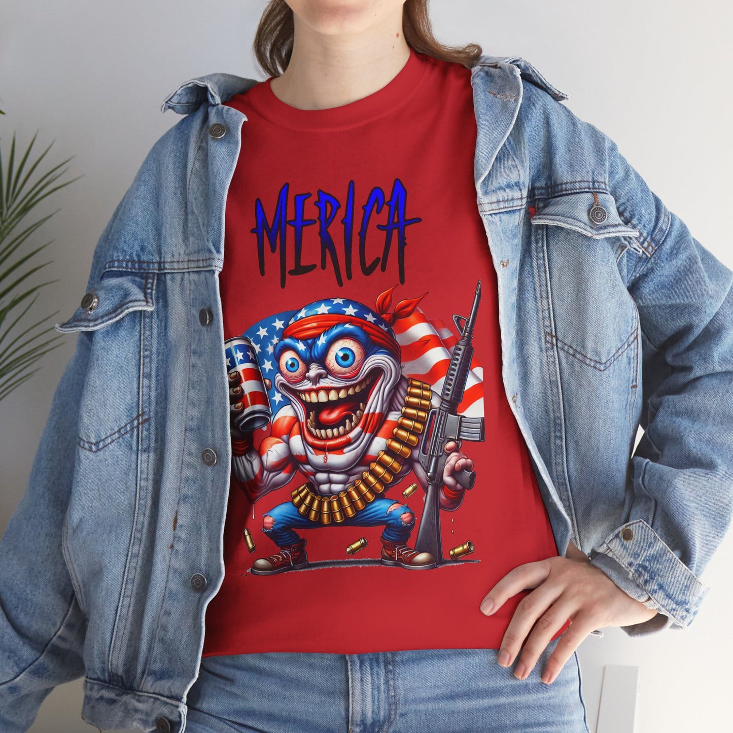 "MERICA" Over-the-Top Patriotic T-Shirt
