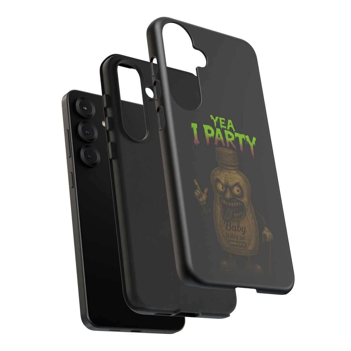 Phone Case — 'Yea I Party' Creepy Baby Bottle Graphic