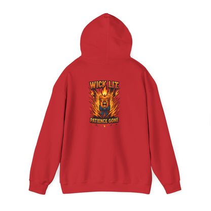 Patience Gone Hoodie — Fiery Roaring Bear Graphic Sweatshirt