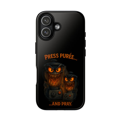 Phone Case - 'Press Purée...and Pray' Halloween Horror Protective Cover