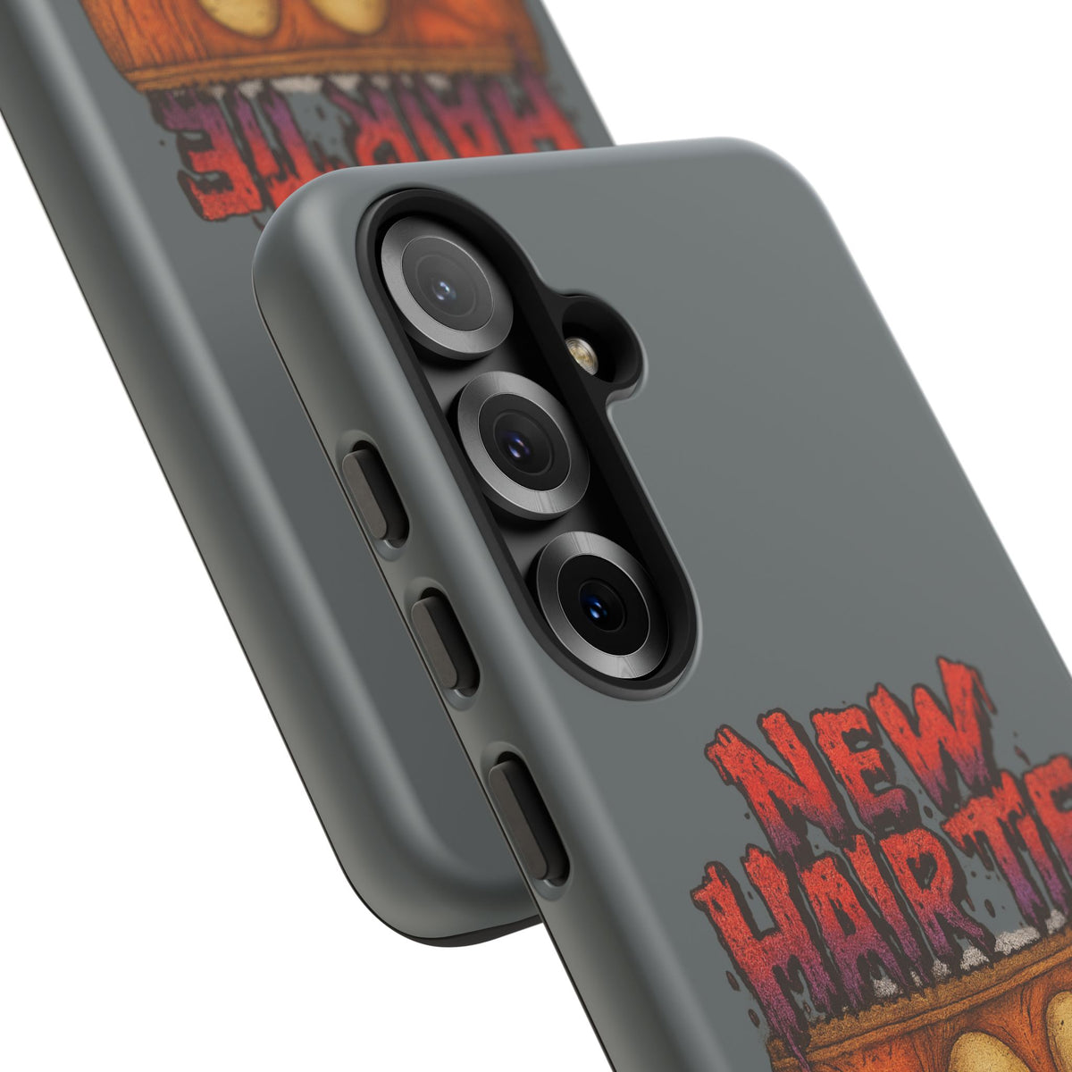 Phone Case — 'New Hairte' Funny Grinning Tongue-Out Monster Design