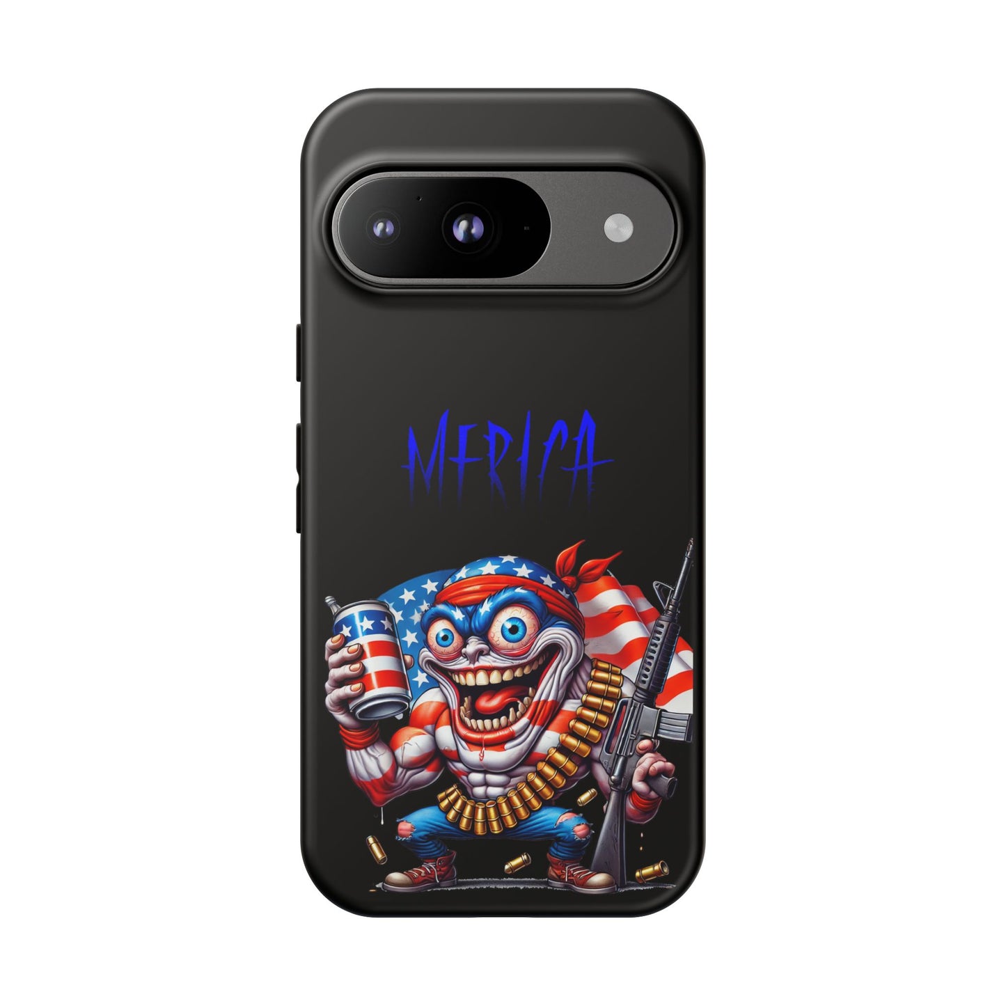 Phone Case — Patriotic 'Merica Clown with Flag, Beer & Rifle
