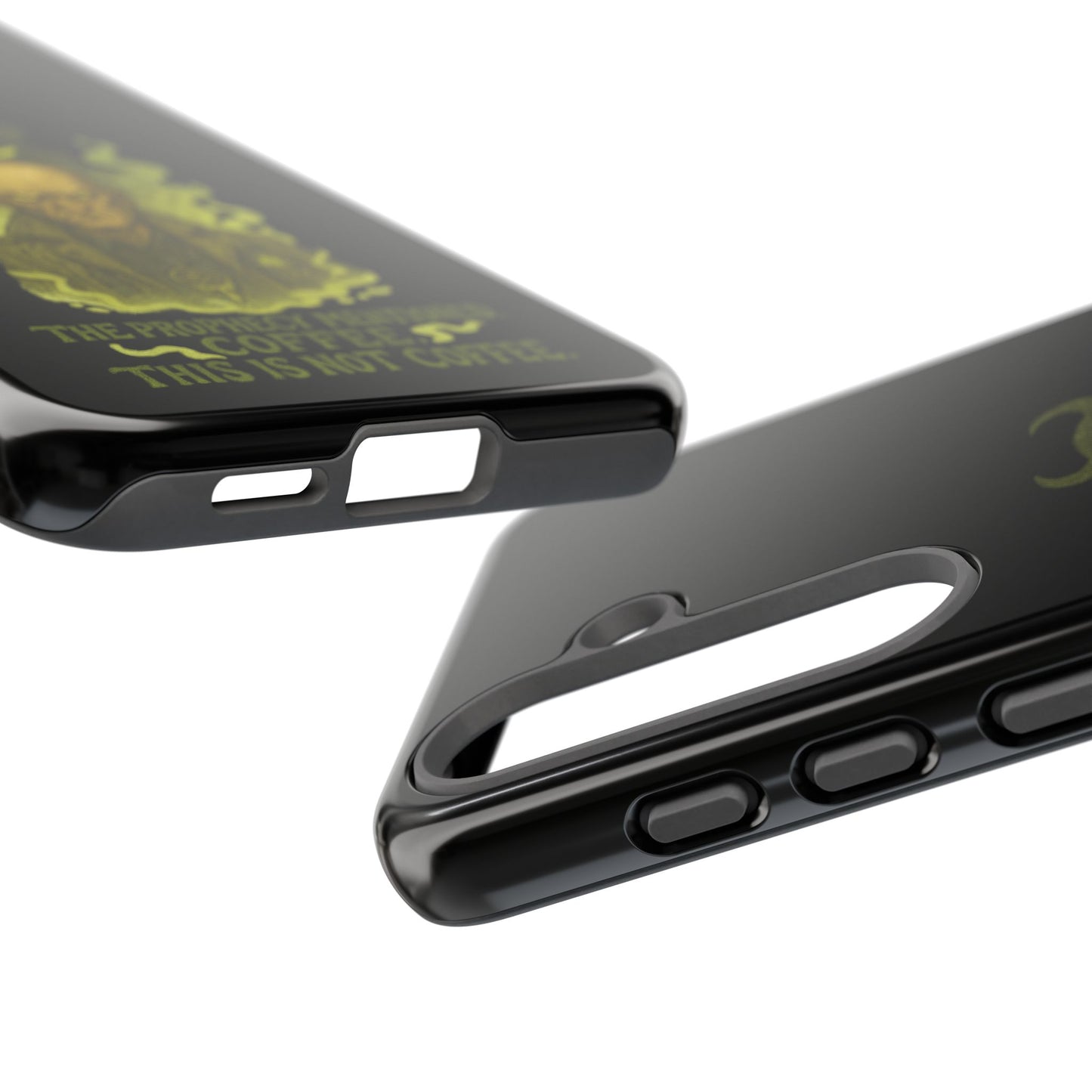Phone Case — “The Prophecy Mentioned: Coffee This Is Not Coffee” Gothic Horror Design