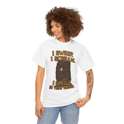 Creepy Pumpkin Lantern I Sweep I Scream I Smile T-Shirt